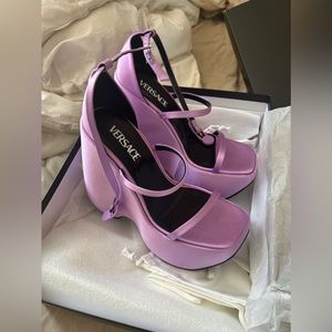 Versace Lavender Purple Platform Sandals